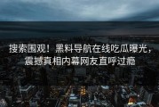 搜索围观！黑料导航在线吃瓜曝光，震撼真相内幕网友直呼过瘾