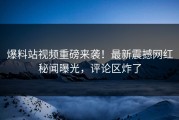 爆料站视频重磅来袭！最新震撼网红秘闻曝光，评论区炸了