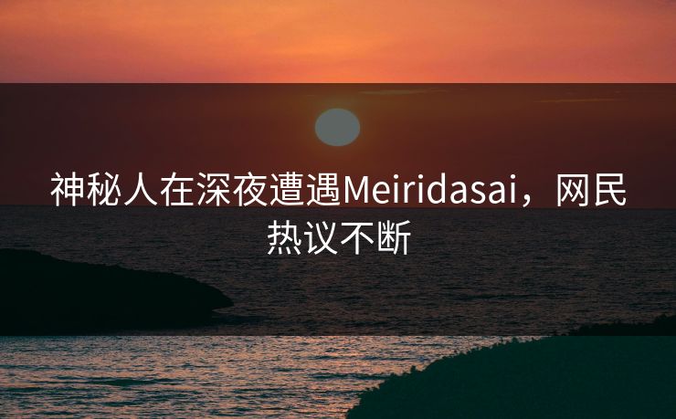 神秘人在深夜遭遇Meiridasai，网民热议不断