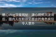 糖心vlog深度揭秘：溏心视频风波背后，圈内人在粉丝见面会的角色疯狂令人意外