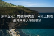黑料盘点：内幕3种类型，网红上榜理由异常令人暧昧蔓延