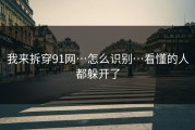 我来拆穿91网…怎么识别…看懂的人都躲开了