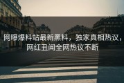 网曝爆料站最新黑料，独家真相热议，网红丑闻全网热议不断