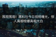围观围观！黑料社今日视频曝光，惊人真相惊爆真相大白