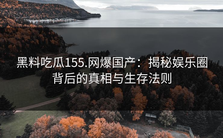 黑料吃瓜155.网爆国产：揭秘娱乐圈背后的真相与生存法则